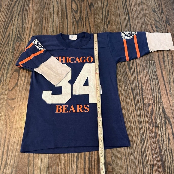 Vtg 80s Chicago Bears Walter Payton Kids Layered long sleeve Shirt medium - Picture 3 of 6